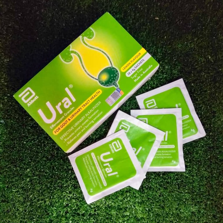 Ural Effervescent Granules Lemon Flavour Sugar Free 28 X 4g Sachets