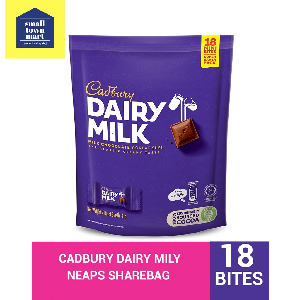 Cadbury Dairy Milk Neaps Doybag 18 Pcs 81G Shopee Malaysia