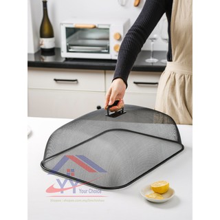 Modern Style Iron Net Food Cover Rectangle Square Food Cover Tudung