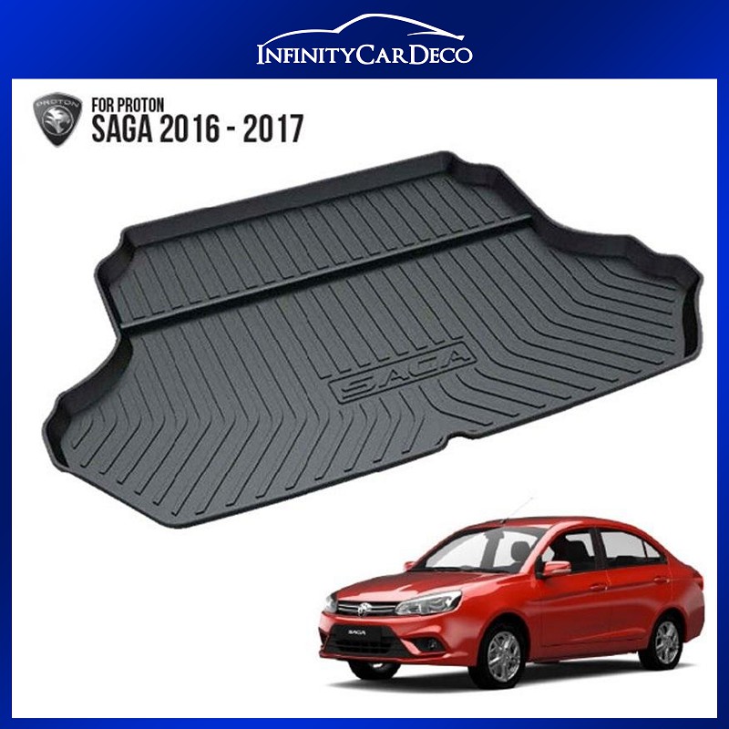 Proton Saga 2016 2019 High Quality ABS Anti Non Slip Rear Trunk Boot