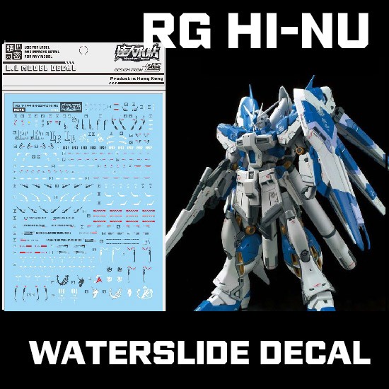 Ready Stock Dalin Waterslide Decal Rg Rg Gundam Hi Nu