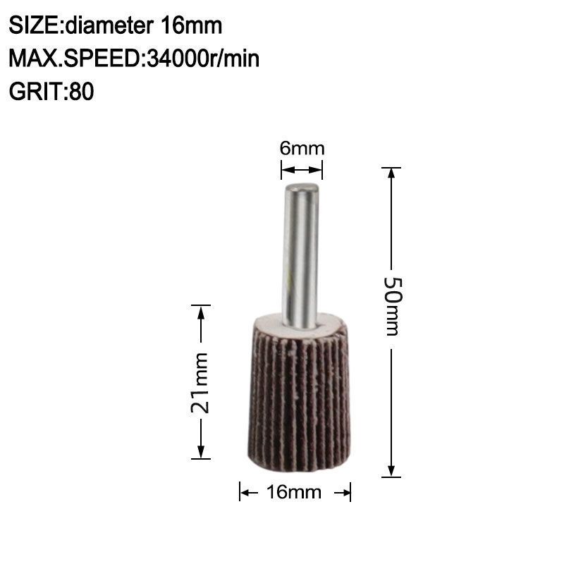 6mm Sanding Sandpaper Flap Wheel Grinding Head Burr Abrasive Rotary