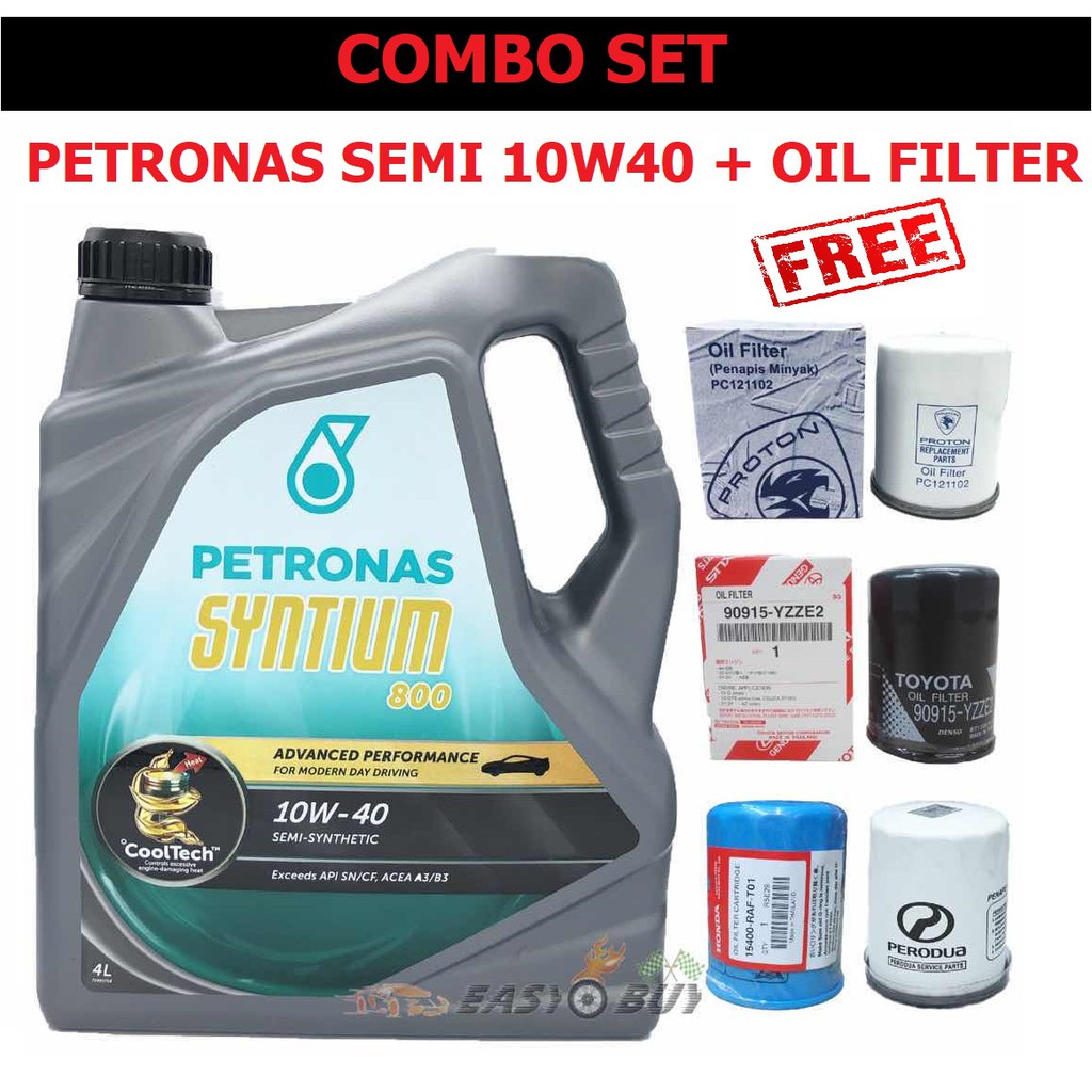 Petronas Syntium 800 10W40 10W 40 Semi Synthetic SN CF Engine Oil 4L