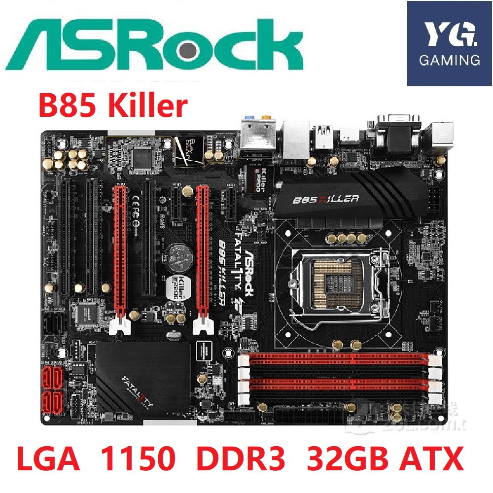 Used Asrock B Killer Lga Bg Usb Atx Desktop Motherboard