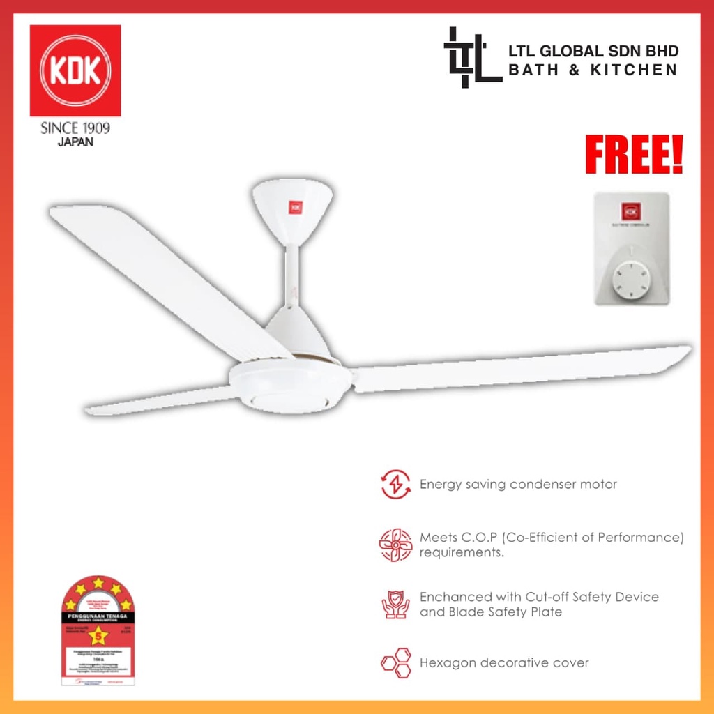 Kdk K V Deka Dr Blades Regulator Ceiling Fan Kipas Siling