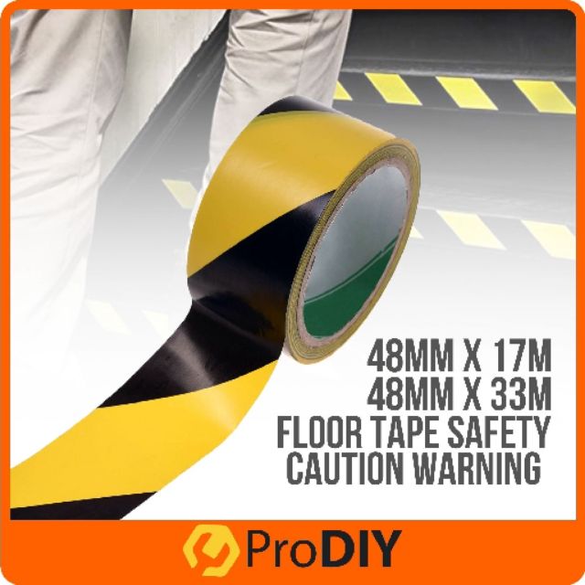 Floor Tape 48mm X 17m 33m Floor Safety Caution Warning Tape Shopee