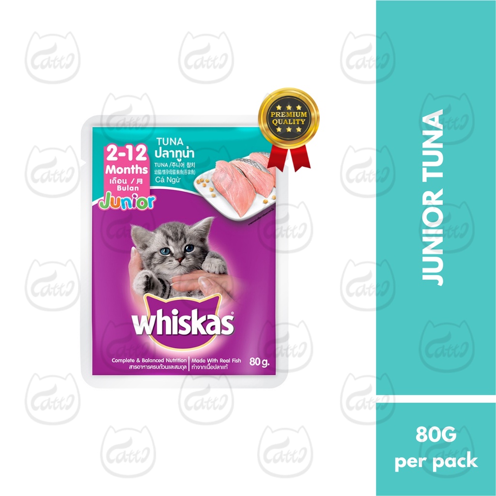 CATTO Whiskas Pouch Adult Kitten Junior 2 12 Months 1 Year 7 Years