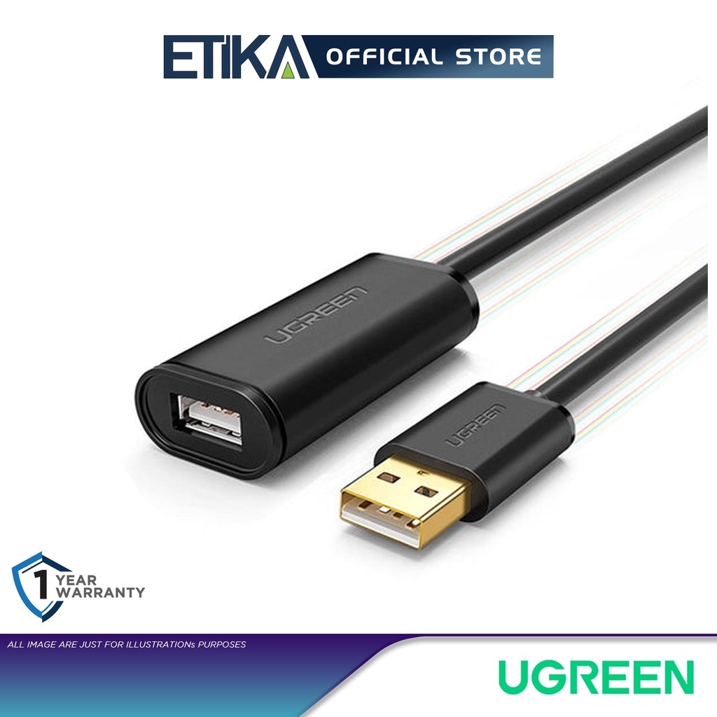 UGreen US103 USB 2 0 A Male To A Female Extension Cable Color Black