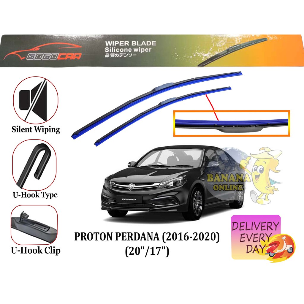 GOGOCAR BLUE Silicone WiperHigh Quality Proton Perdana 2016 2020