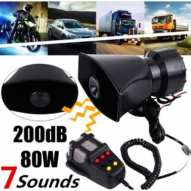 Tone W Car Siren Electric Horn Emergency Sounds With Mic