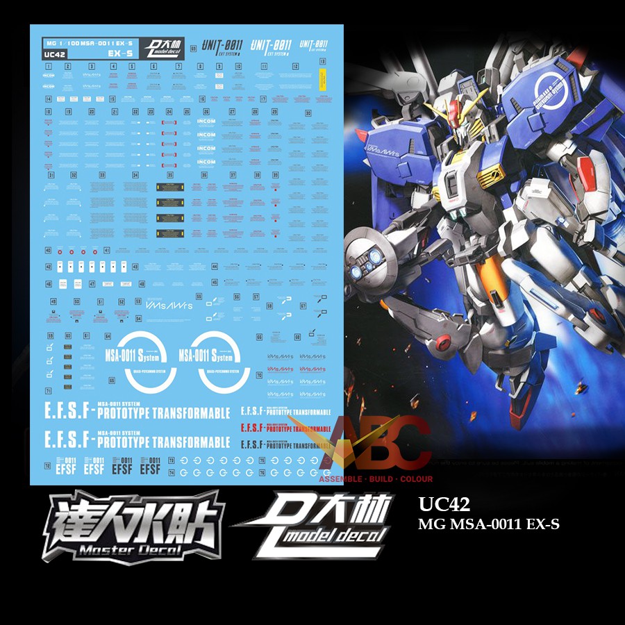 Dalin Waterslide Decal Uc Mg Msa Ext Ex S Model Kit