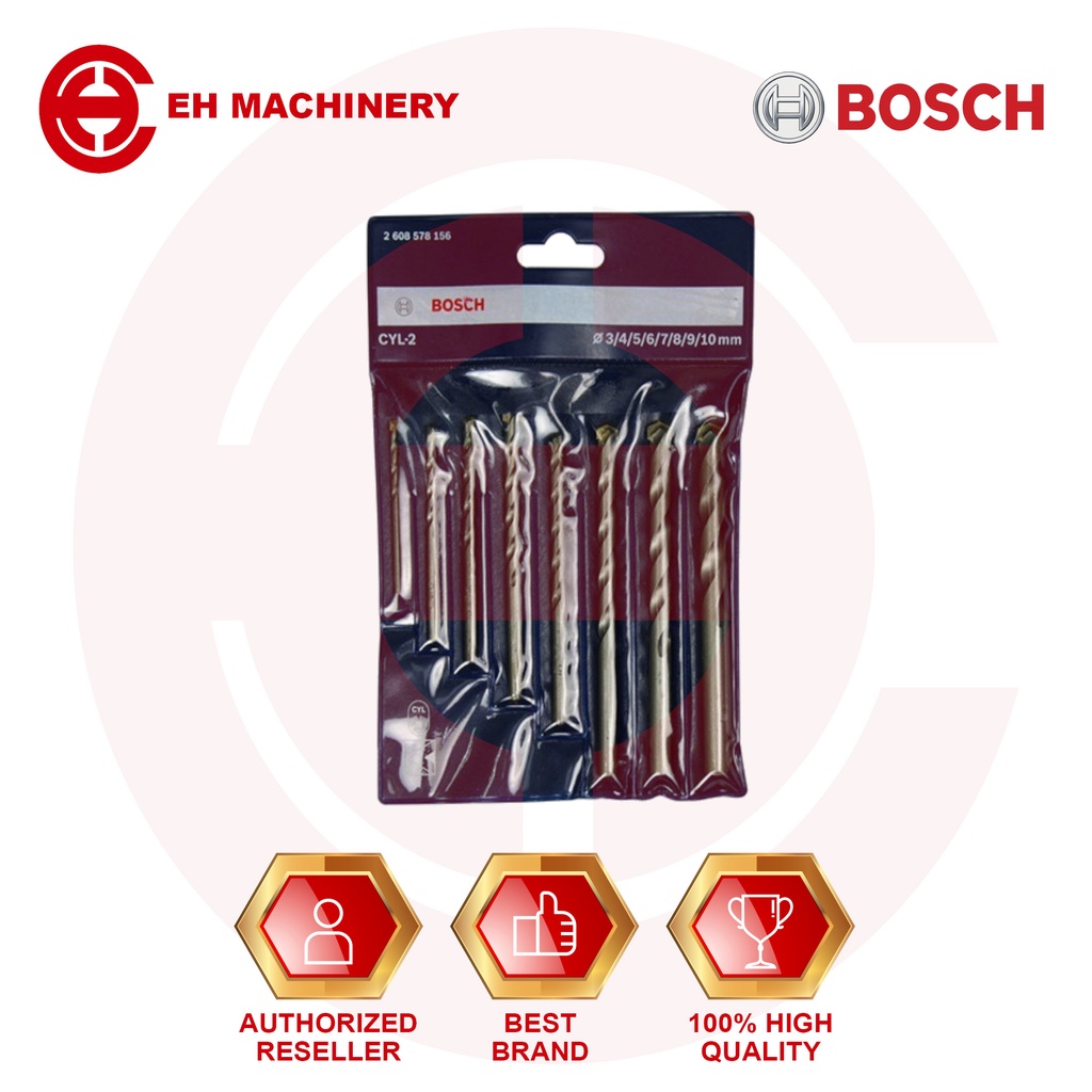 BOSCH CYL 2 Masonry Concrete Drill Bit 5mm 12mm Mata Korek