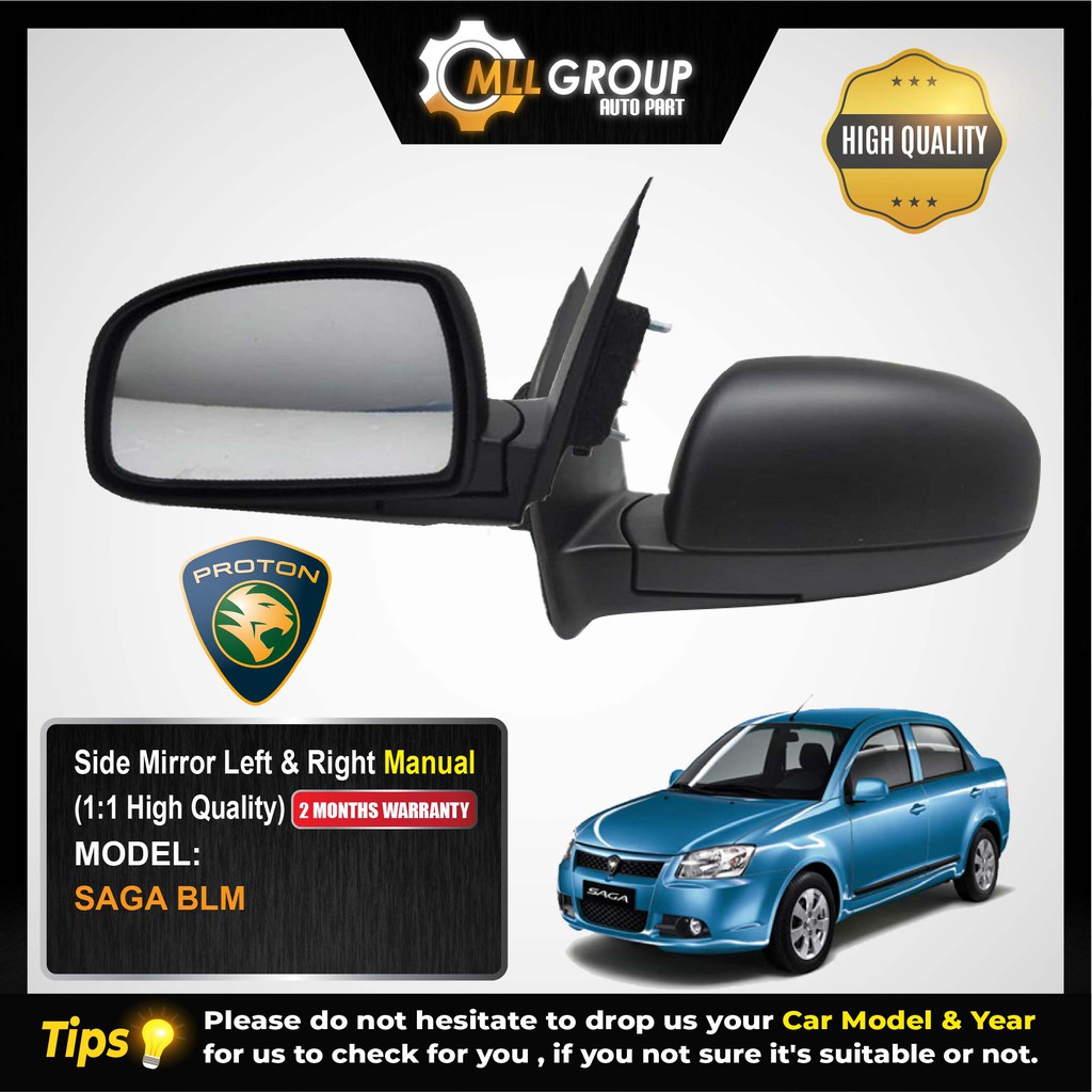 Mll Proton Saga Blm Side Mirror Left Right Manual Shopee Malaysia