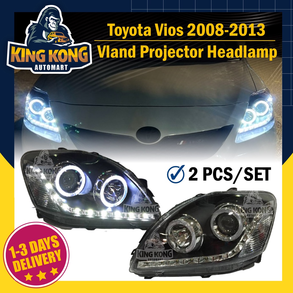 Vland Vios 2008 2009 2010 2011 2012 2013 NCP93 Projector Headlamp Head