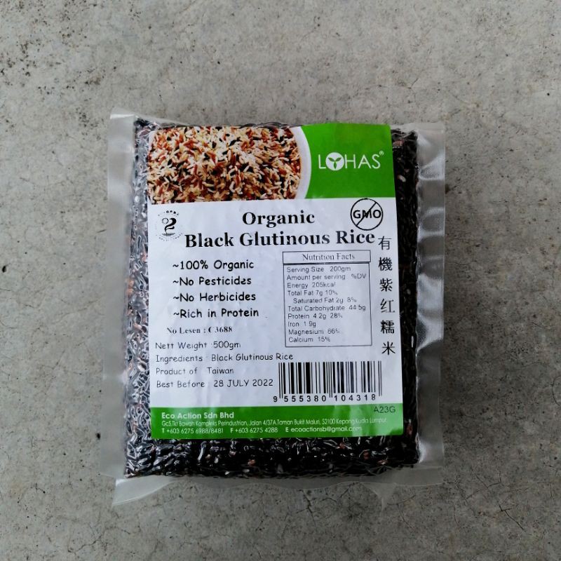 Lohas Organic Black Glutinous Rice G Shopee Malaysia