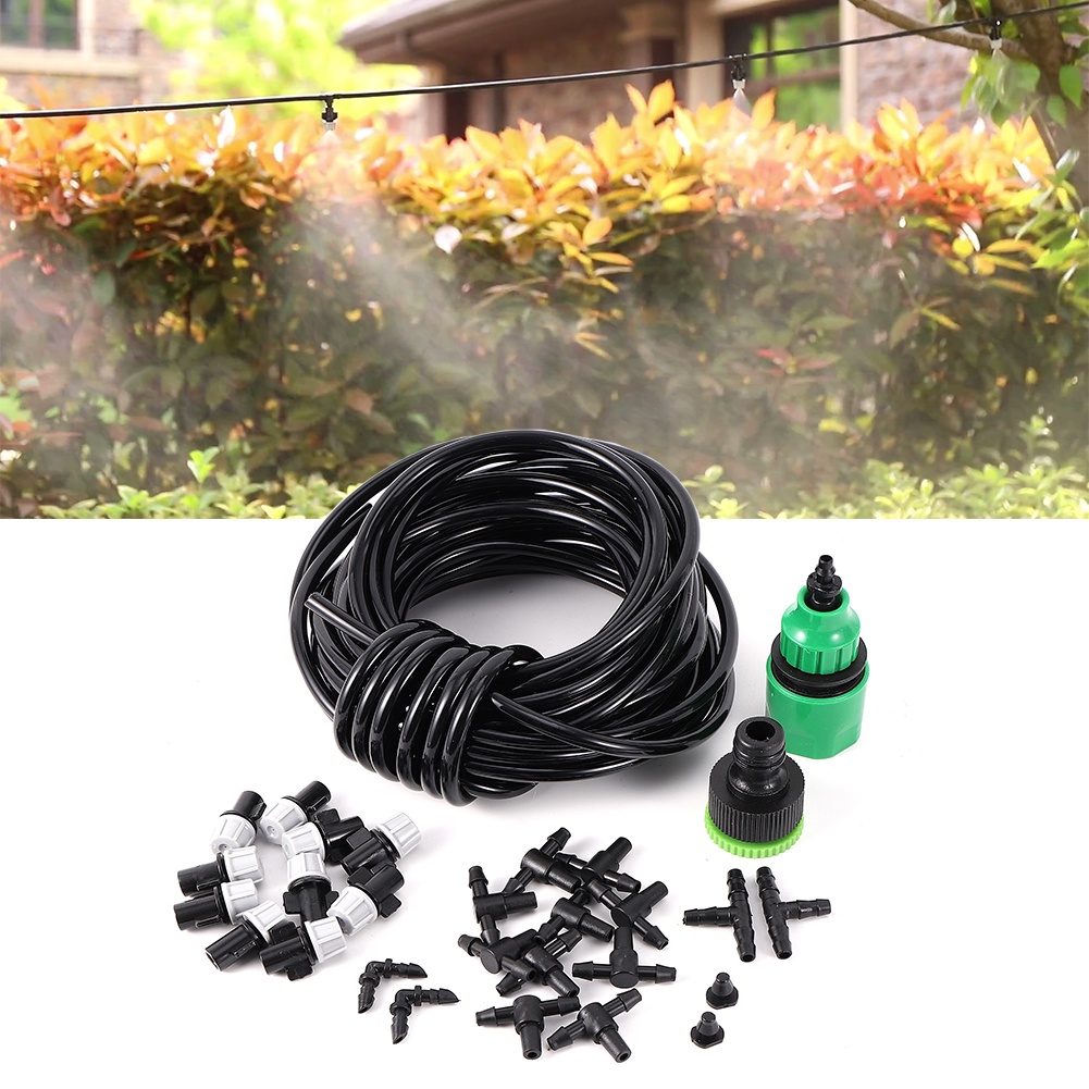 20m Automatic Misting Watering Kit Greenhouse Garden Pouring Drip