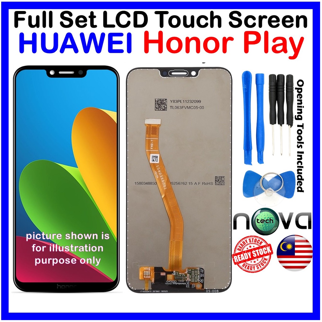 ORIGINAL NGS Brand Full Set LCD Touch Screen Fit For HUAWEI Honor Play