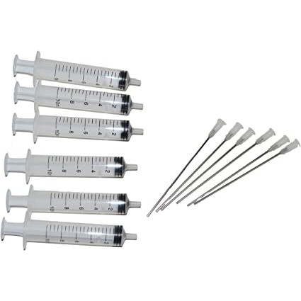 Syringe 10ml With Long Needles 10cm For Refilling With Refillable