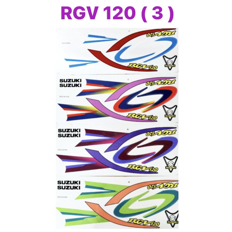 3 RGV 120 STICKER LAMBANG STRIKE STRIP BODY COVER SET STIKER STRIPE