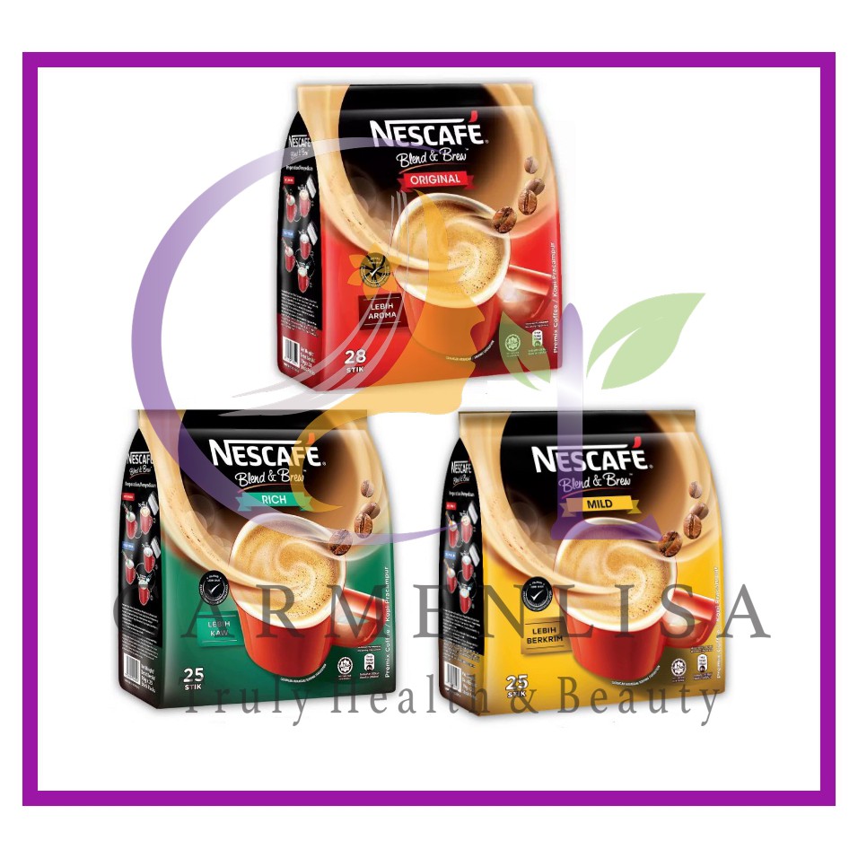 Nescafe Blend And Brew G Original Sticks Rich Sticks Mild