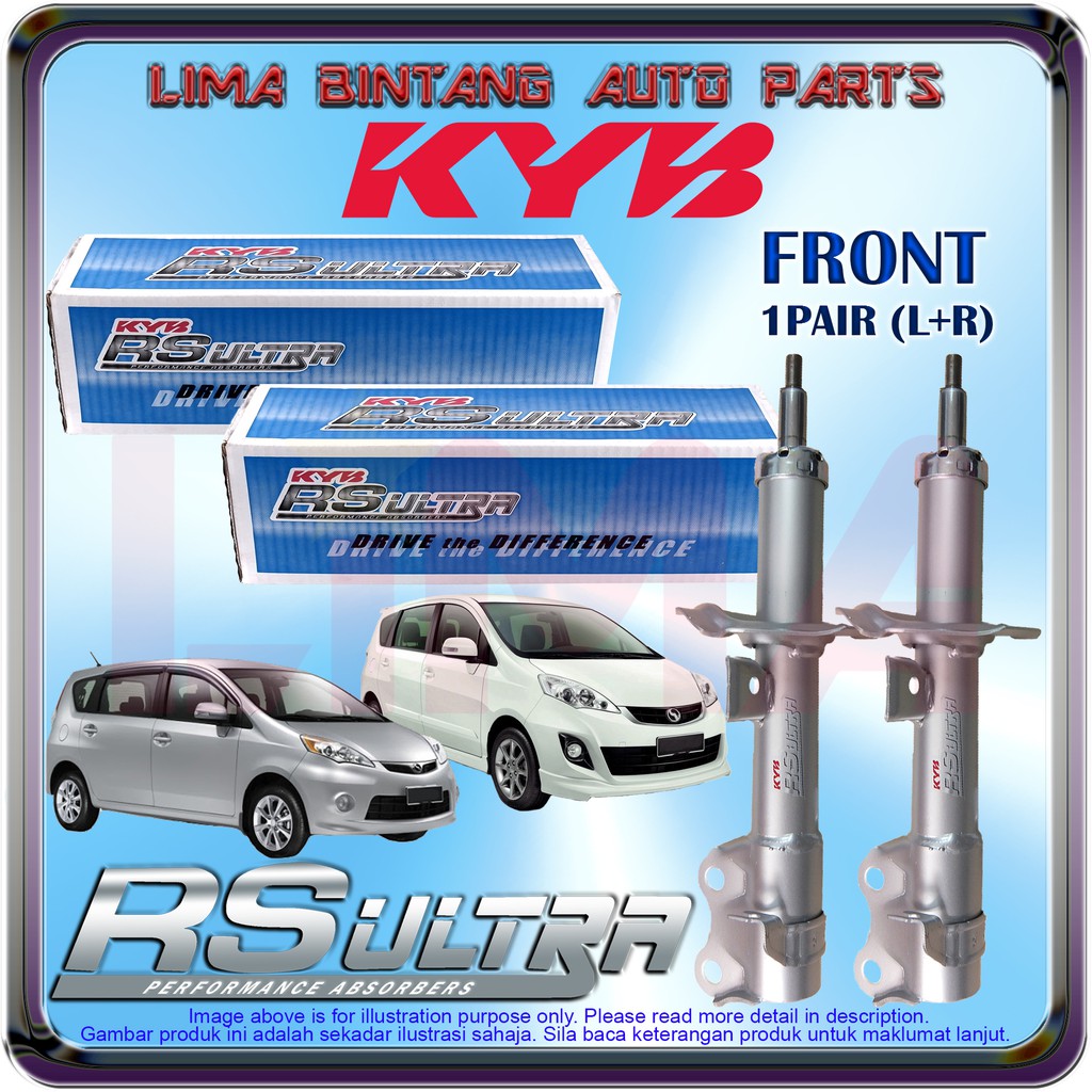 Pair Perodua Alza Alza Advance Front Shock Absorber Heavy Duty