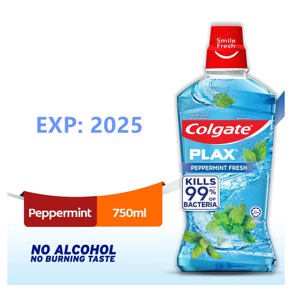 Colgate Plax Mouthwash PEPPERMINT Fresh 750ml EXP 2025 Shopee Malaysia