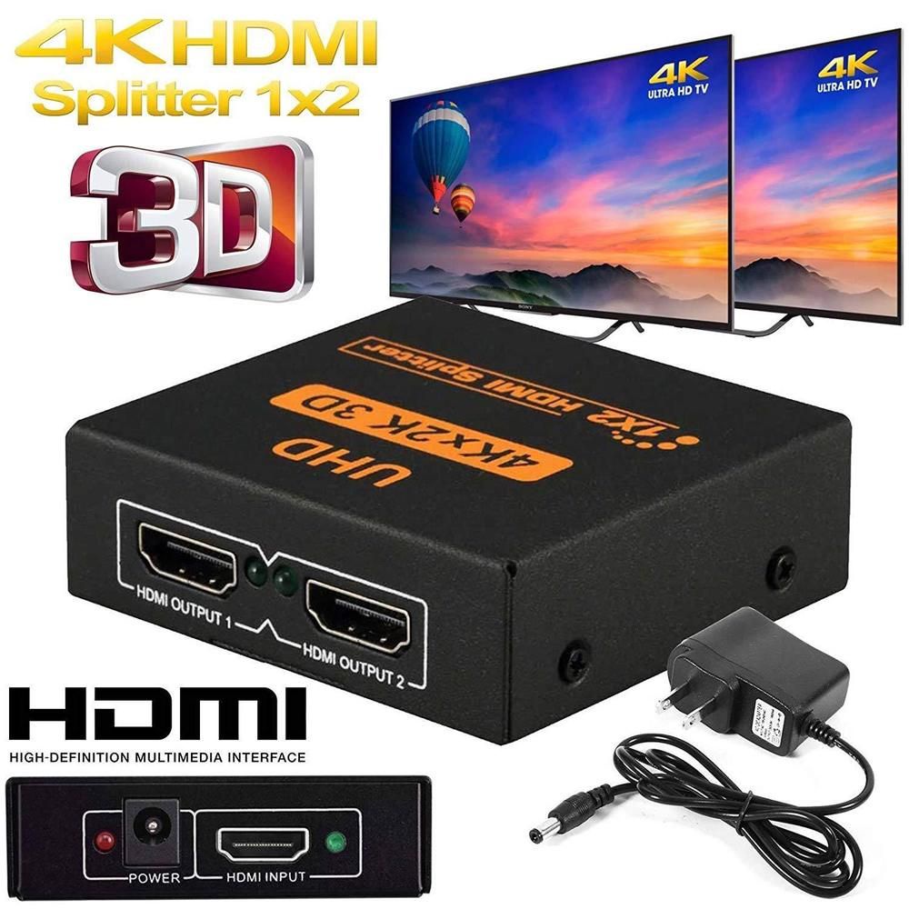 Ultra HD 4K 2 Port 4 Port HDMI Splitter 1x2 1x4 Repeater Amplifier