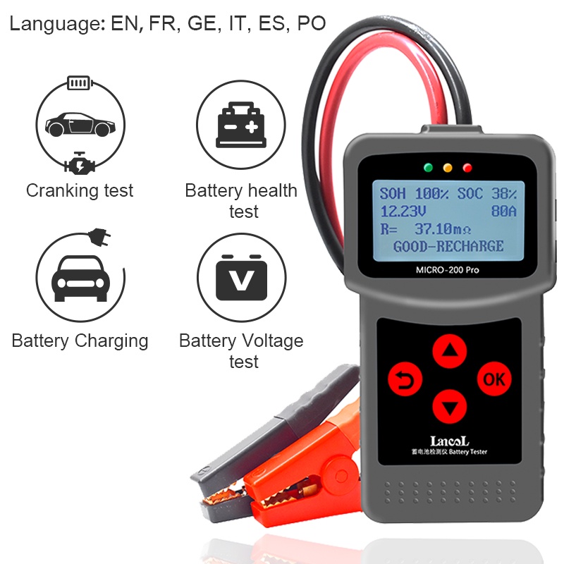 Lancol Micro Pro Car Battery Tester V Lead Acid Battery Tester