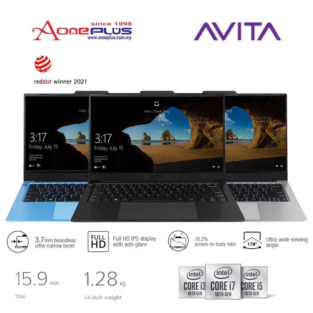 AONE PLUS SS23 Avita Liber V14 I7 14 FHD Laptop I7 10510U 8GB