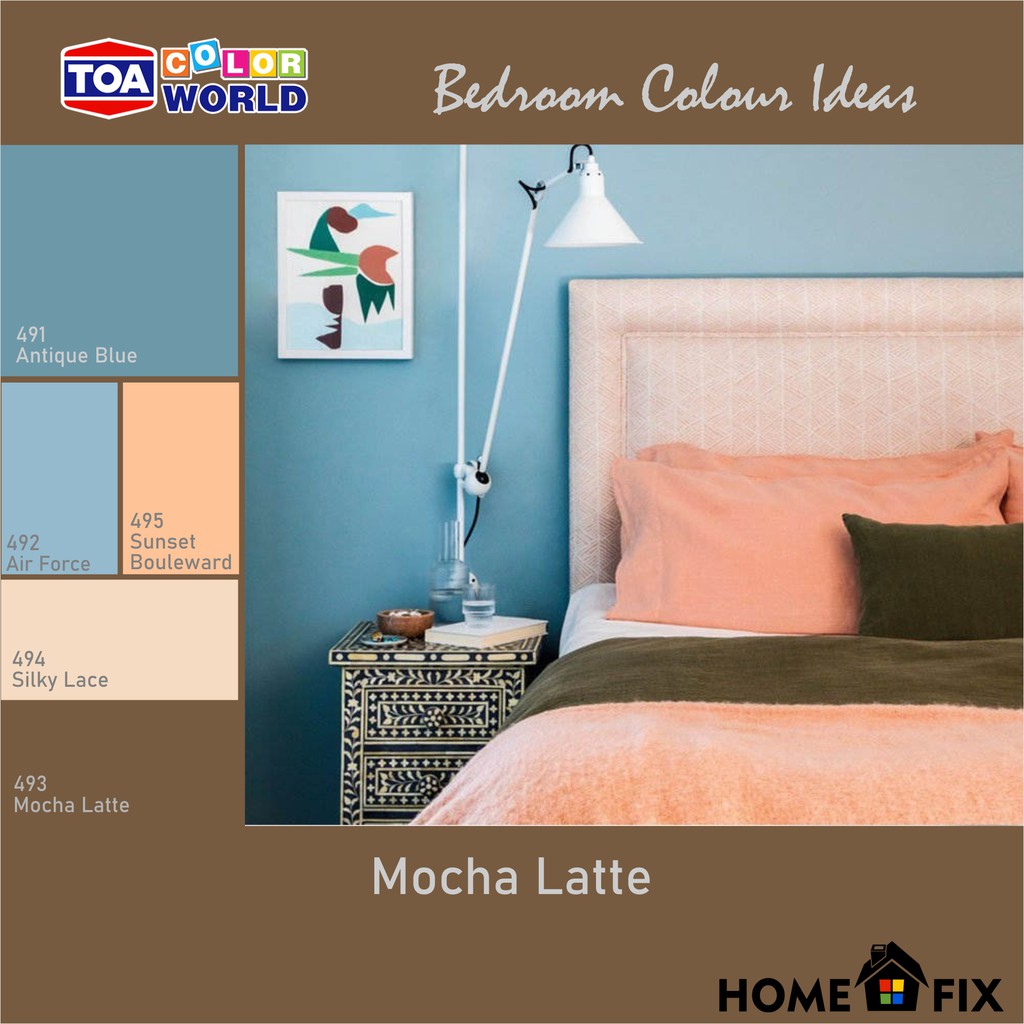 Cat Dalam Rumah Bedrooms Colour Scheme Part 3 TOA Supertech Gold 1