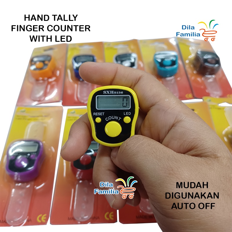 Digital Tasbih LED Zikir Jari Mini Doorgift Beep Sound Lampu Light