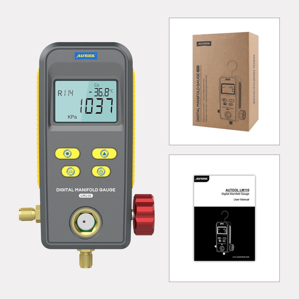 Autool Lm Car Air Conditioner Digital Manifold Gauge Gas Aircond