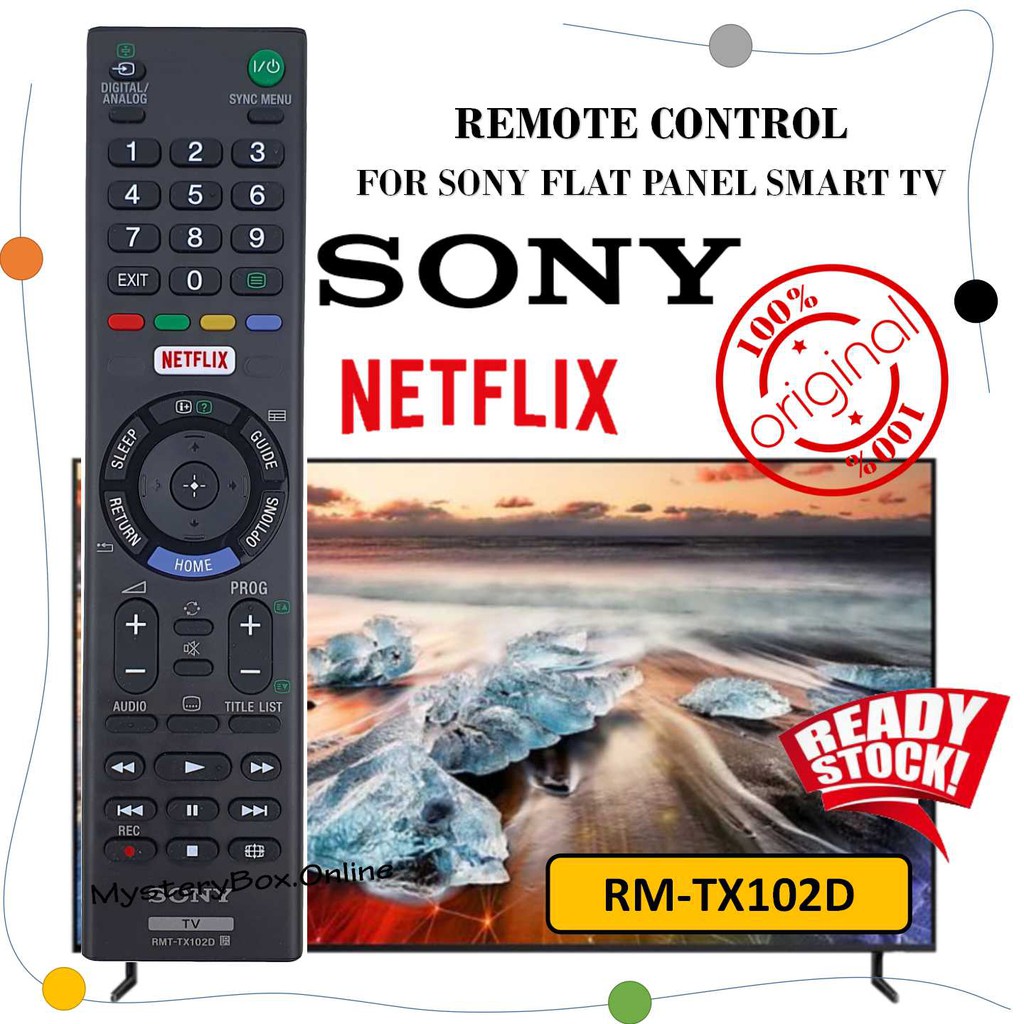 SONY ORIGINAL SONY Flat Panel LED LCD TV Remote Control Netflix