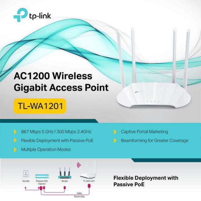 TP LINK TL WA1201 AC1200 WIRELESS ACCESS POINT Shopee Malaysia