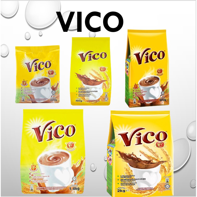 Vico Chocolate Malt Drink 200gm 400gm 900 1 4kg 2kg Shopee Malaysia