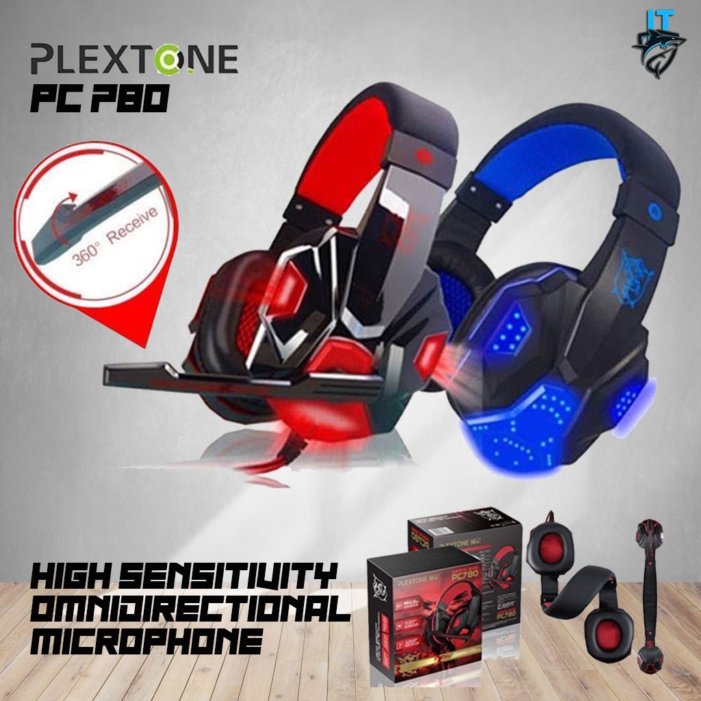 PLEXTONE PC780 Double Bass Gaming Headphones Headsets With HD Mic LED