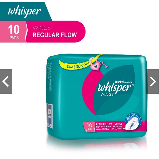 Whisper Sanitary Pads Regular Flow Wings Contents Shopee Malaysia