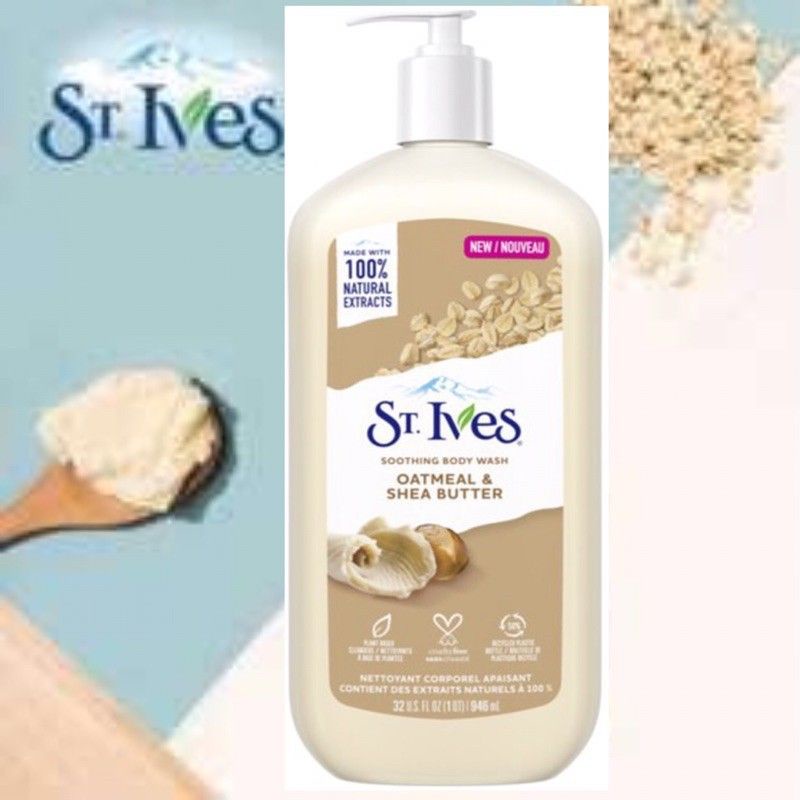 Ready Stock St Ives Soothing Body Wash Oatmeal Shea Butter Coconut