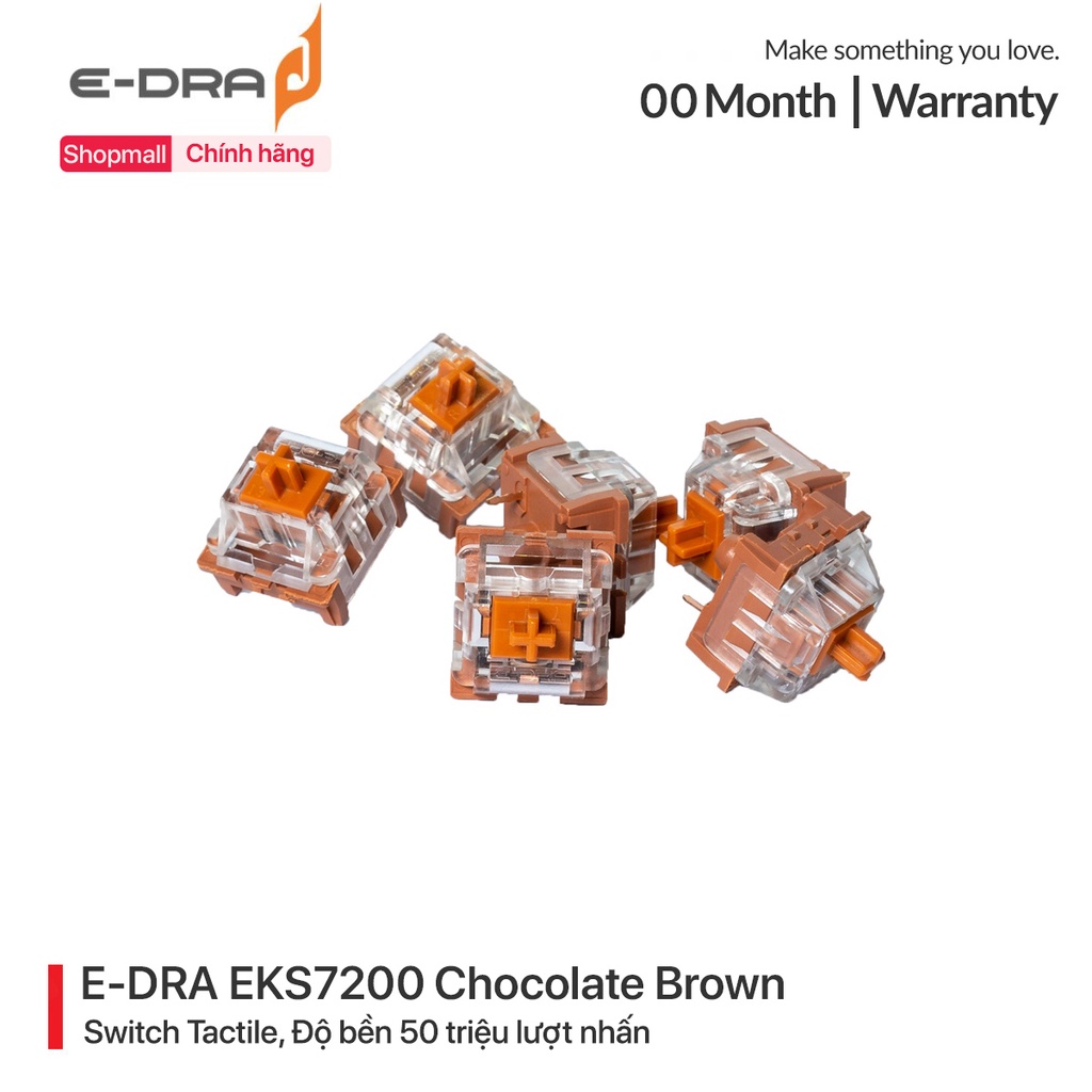 E Dra EKS Chocolate Brown Mechanical Keyboard Hot Replacement Switch I Edra Switch