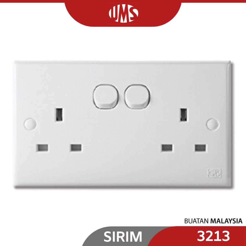 Ums Series A Gang Switched Socket Outlet Sirim Shopee Malaysia