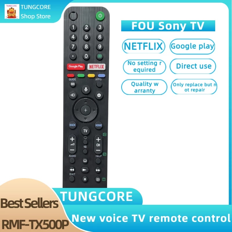 New Rmf Tx P For Sony Voice Tv Voice Remote With Netflix Google Play