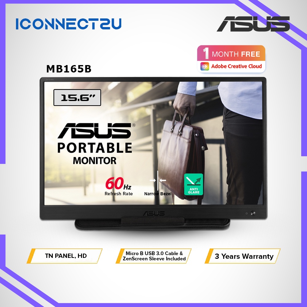 Asus Zenscreen Mb B Wxga Tn Hz Usb Narrow Bezel Portable