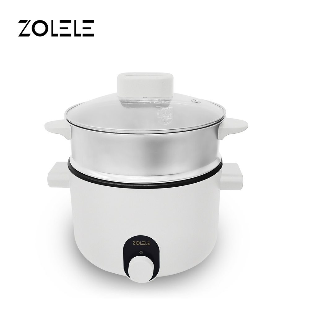 Zolele Multi Cooker 1 2L Mini Electric Cooker Non Stick Ceramic Coating