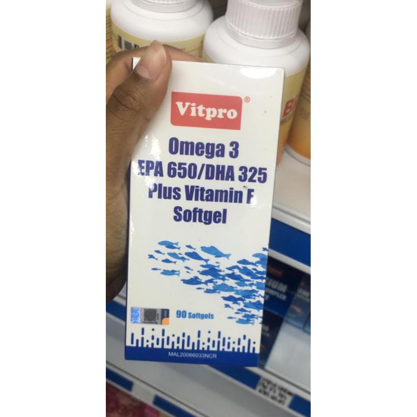 Omega Epa Dha Plus Vitamin E Softgel Brand Vitpro Fish Oil