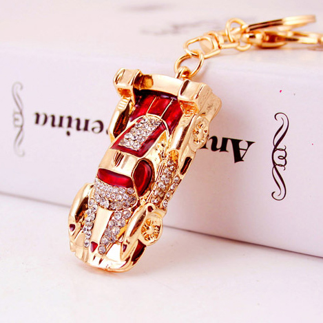 Creative Gift Crystal Rhinestone Car Model Keychain Women S Bag Pendant