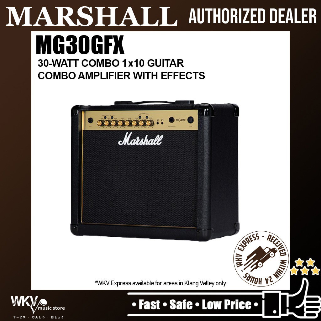 Marshall Mg Gfx W X Guitar Combo Amplifier Gold With Effects