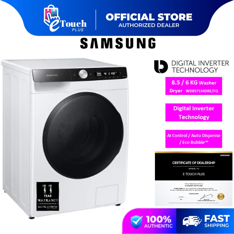 Samsung 2 In 1 Wash Dry Front Load Washer Dryer With Ai Ecobubble 8