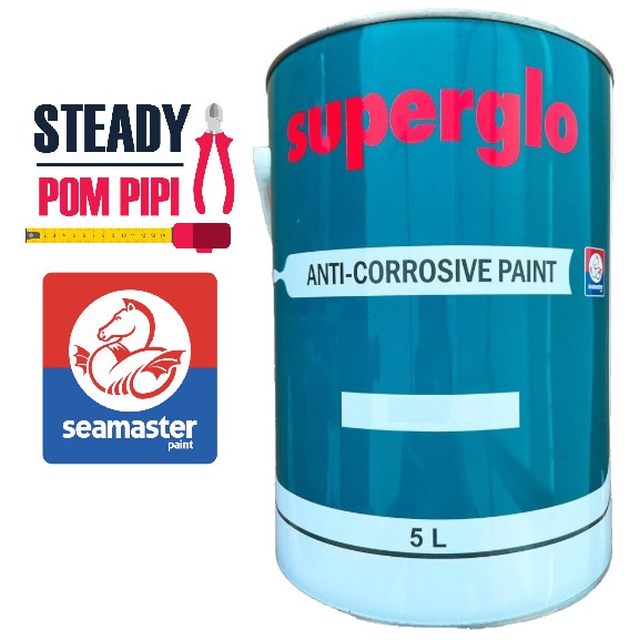 5L SEAMASTER SUPERGLO 785 750 BLACK OXIDE RED OXIDE ANTI RUST PAINT