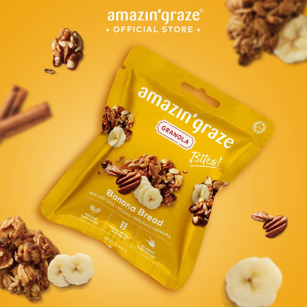 Bundle Of 2 Amazin Graze Mini Granola Bites 2 X 40g Shopee Malaysia