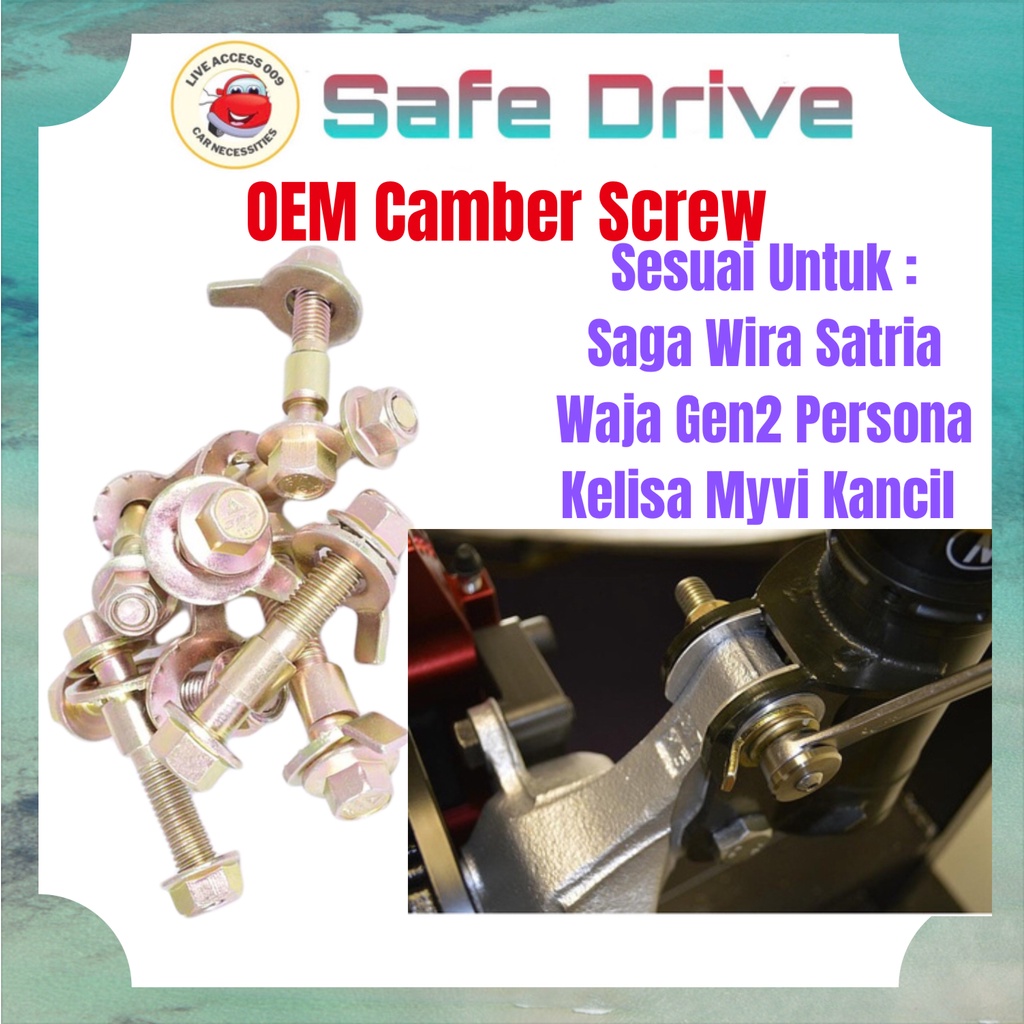 LA009 Premium OEM Camber Screw Skru Proton Saga Wira Satria Waja